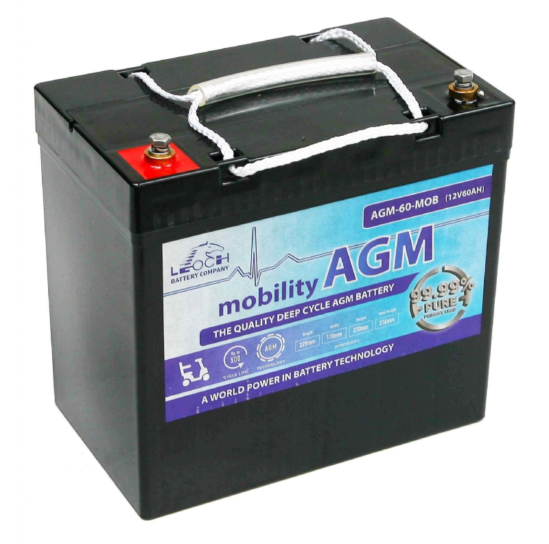 LEOCH MOBILITY 12V 60AH AGM BATTERY